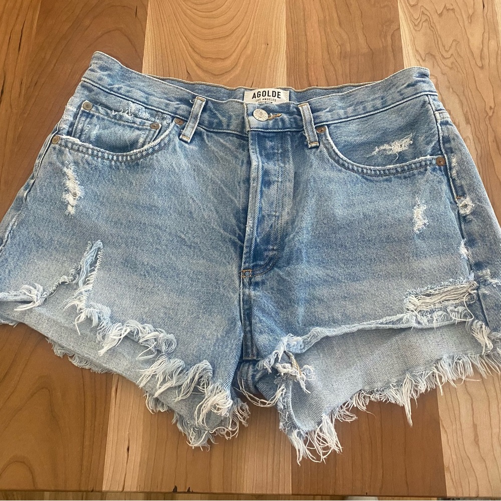 AGOLDE Parker Denim Jean Shorts Distressed Great Condition